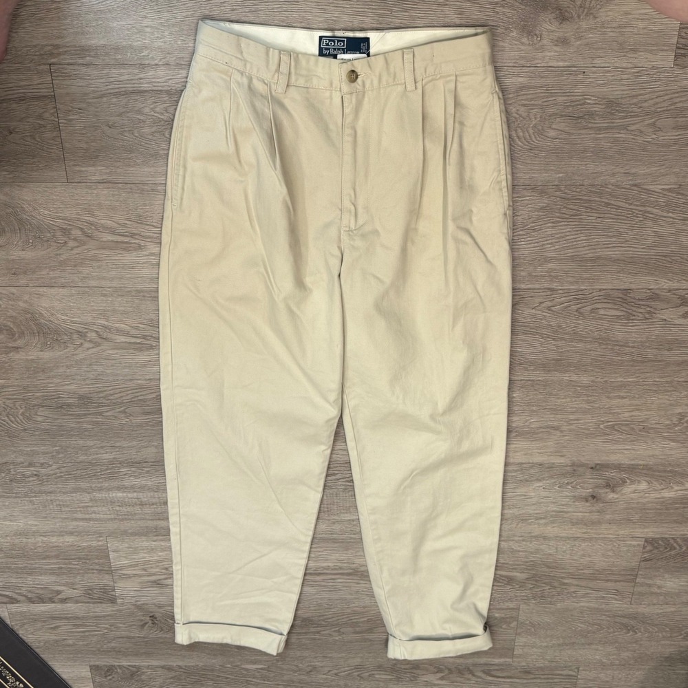 Polo Ralph Lauren Hammond Pant Sand Beige Pleated Chino 30x30 NEW